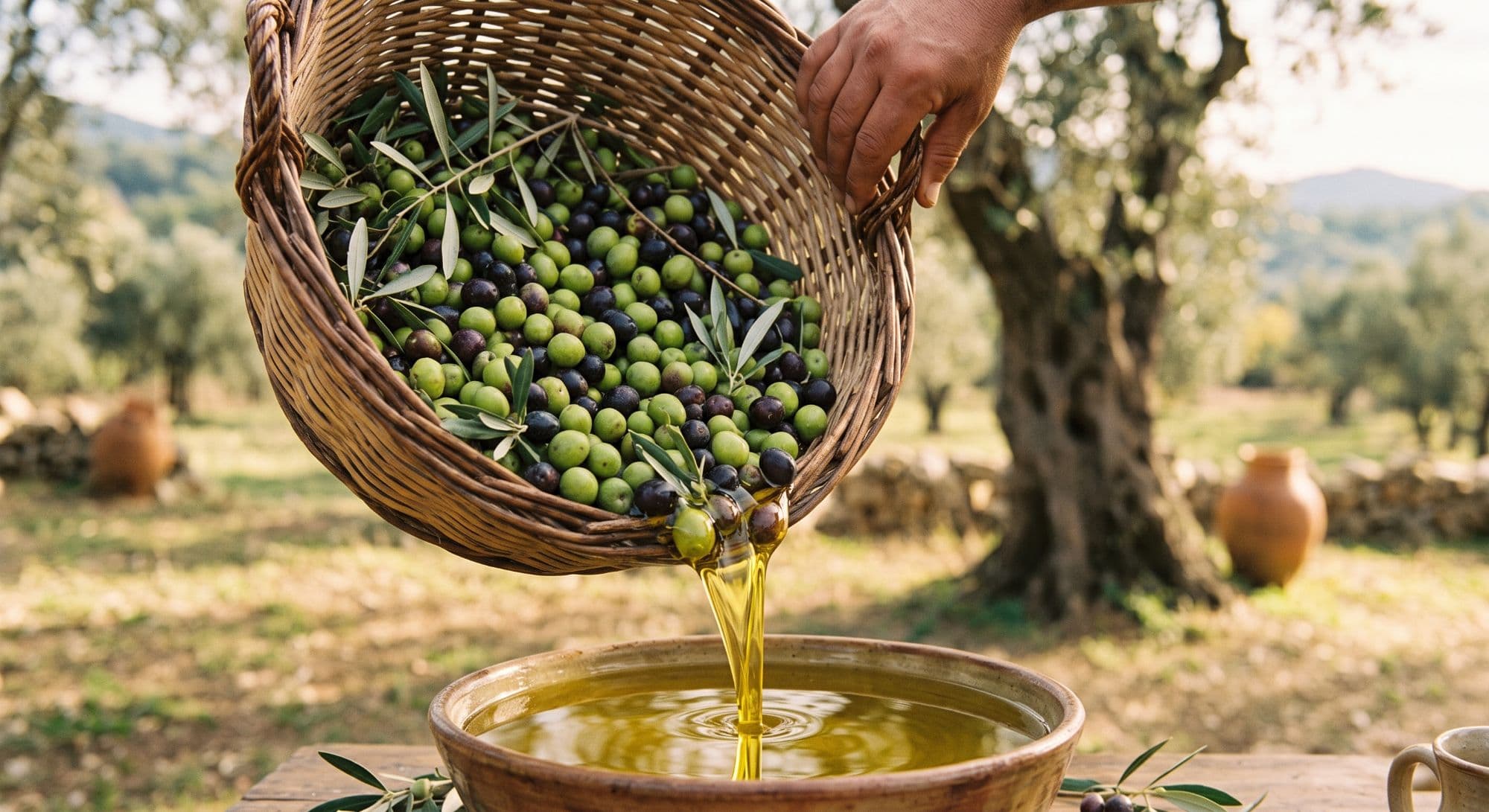 Zeytin hasadı ve taze sızma zeytinyağı
